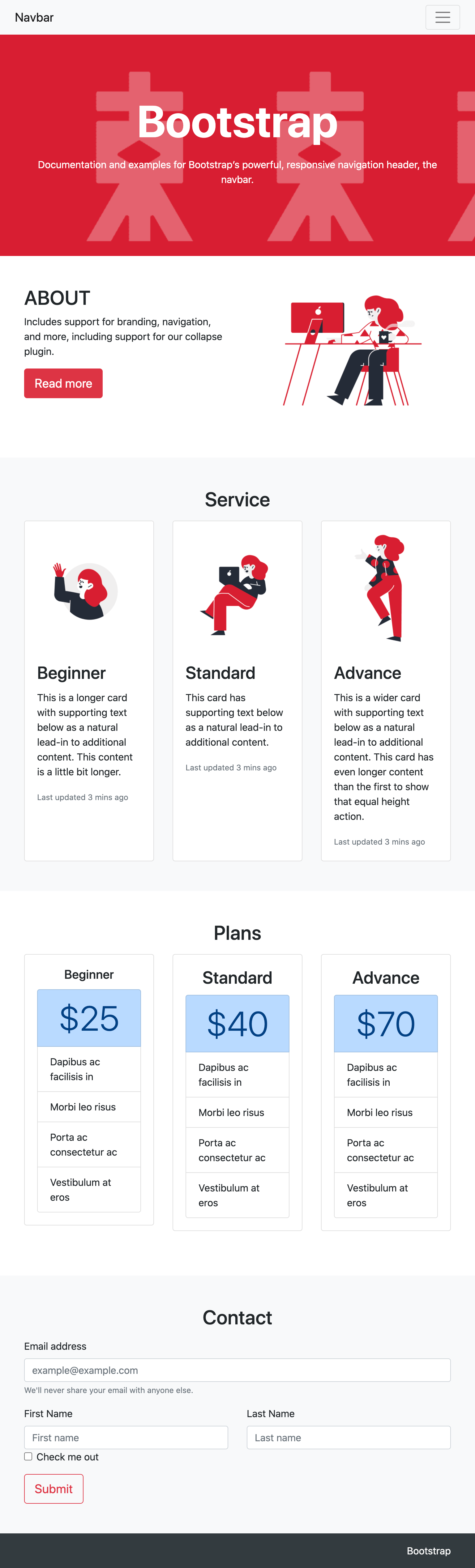Bootstrapのデイトラ模写